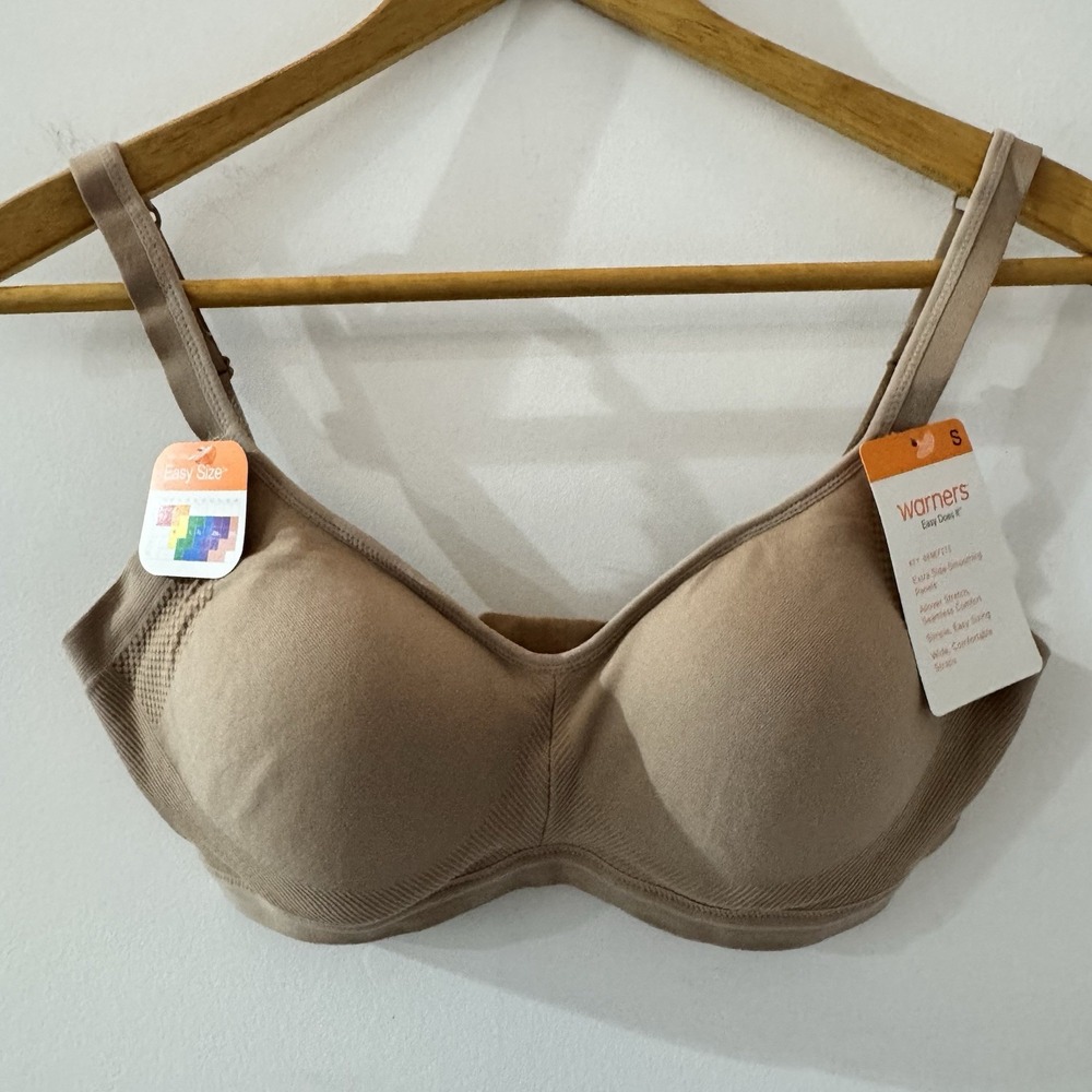 NWT! Warners Womens Size Small‎ Blissful Benefits-Smoothing Almond 34 A-B, 36 A